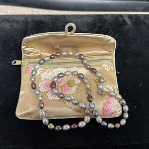 Honora Multi Color Pearl Necklace with 925 Sterling Clasp